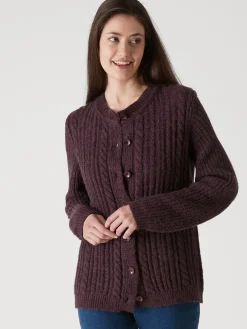 Cardigan torsadé laine et mohair