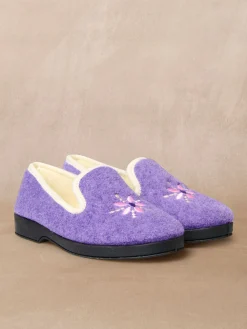 Charentaises entièrement fourrées laine