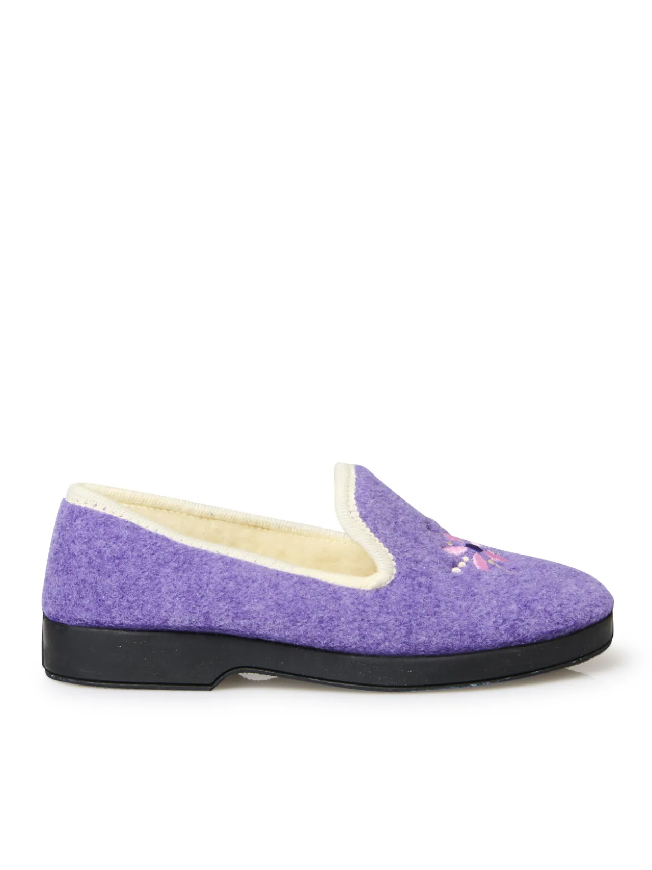 Charentaises entièrement fourrées laine