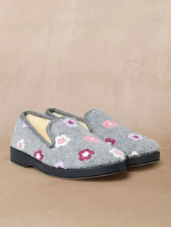 Charentaises entièrement fourrées laine