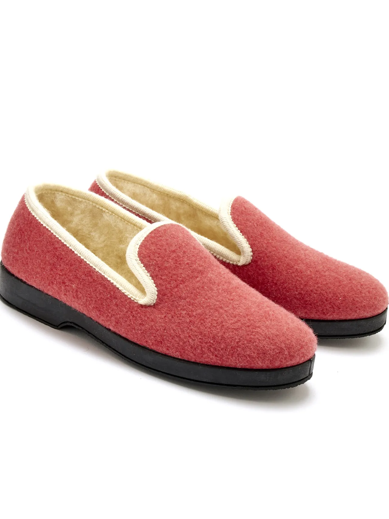 Charentaises entièrement fourrées laine