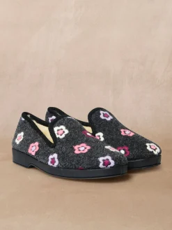 Charentaises entièrement fourrées laine