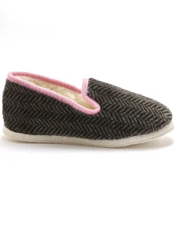 Charentaises fourrées semelle feutre