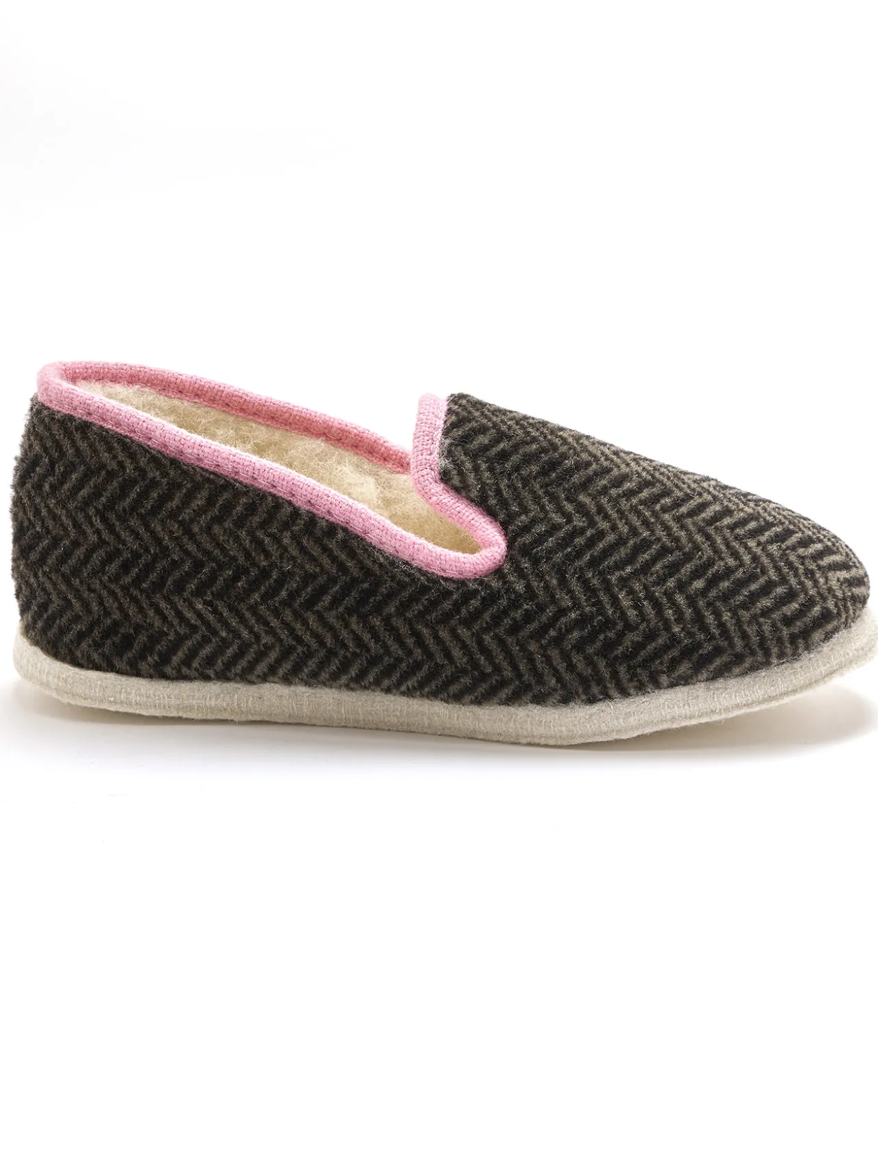 Charentaises fourrées semelle feutre