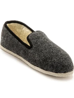 Charentaises mixtes fourrées laine