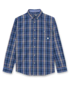 Chemise à carreaux manches longues