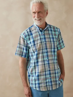 Chemise carreaux manches courtes