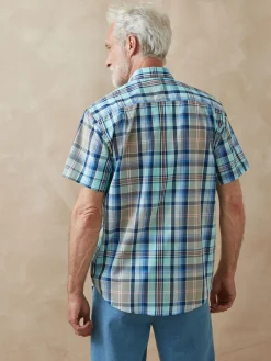 Chemise carreaux manches courtes