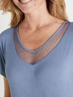 Chemise de nuit avec résille