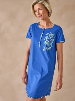 Chemise de nuit courte maille pur coton
