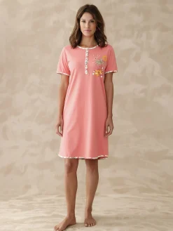 Chemise de nuit courte manches courtes