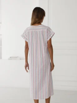 Chemise de nuit en seersucker
