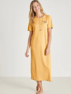 Chemise de nuit longue, interlock