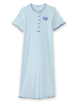 Chemise de nuit longue, interlock