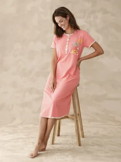 Chemise de nuit longue manches courtes