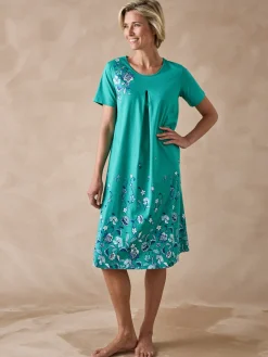 Chemise de nuit manches courtes coton