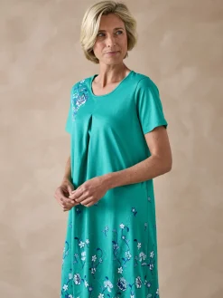 Chemise de nuit manches courtes coton