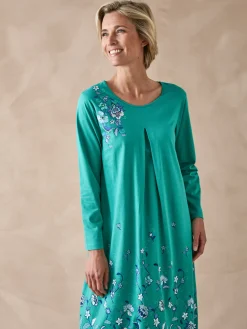 Chemise de nuit manches longues coton