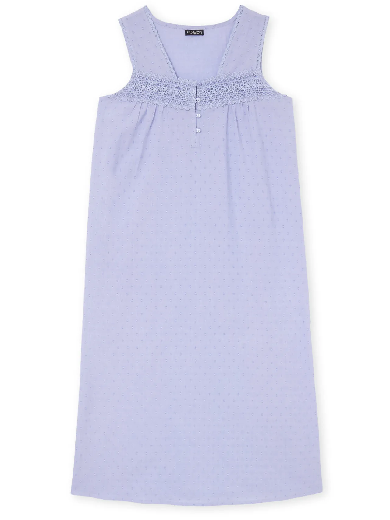 Chemise de nuit plumetis larges bretelle