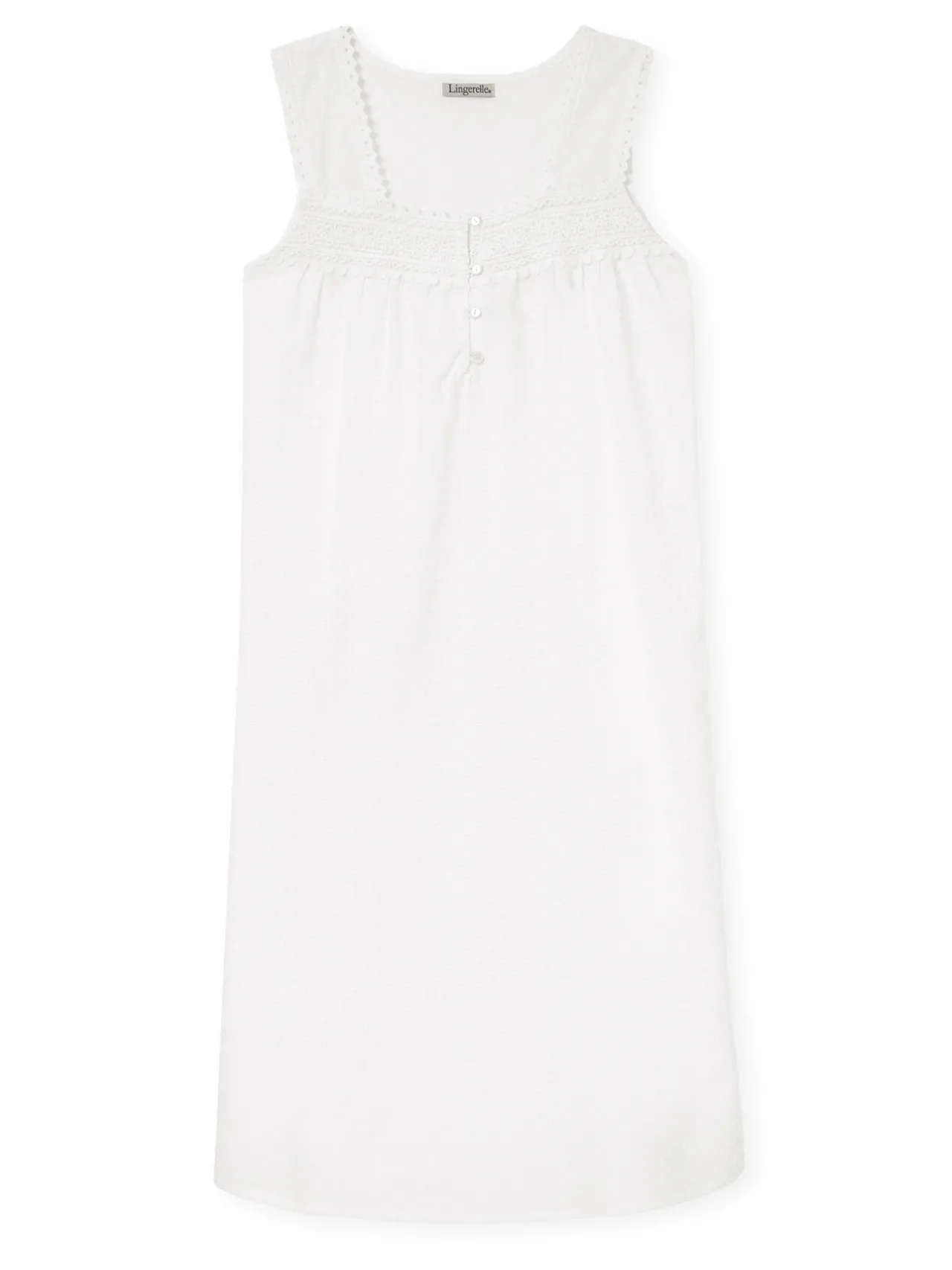 Chemise de nuit plumetis larges bretelle