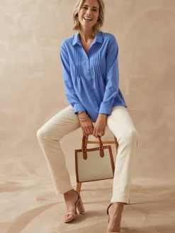 Chemisier à plis effet plastron