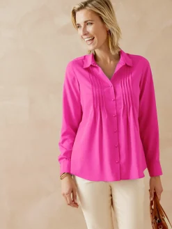 Chemisier à plis effet plastron