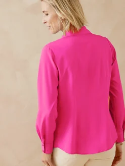 Chemisier à plis effet plastron