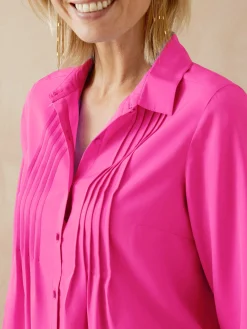 Chemisier à plis effet plastron