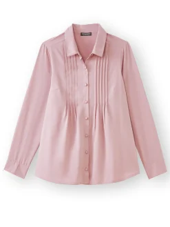 Chemisier à plis effet plastron