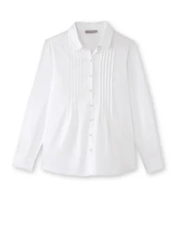 Chemisier à plis effet plastron