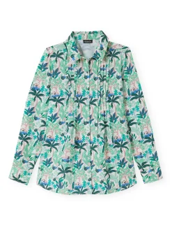 Chemisier effet plastron manches longues