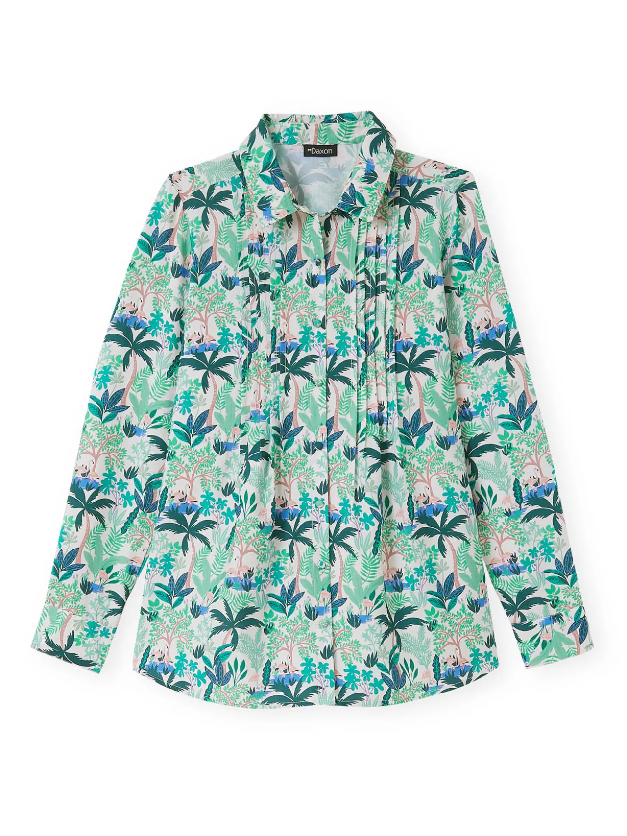 Chemisier effet plastron manches longues