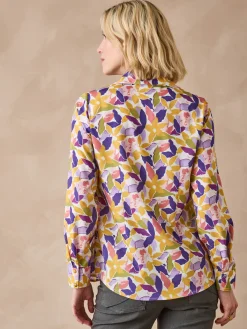 Chemisier effet plastron manches longues