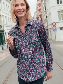 Chemisier effet plastron manches longues