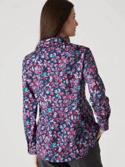 Chemisier effet plastron manches longues