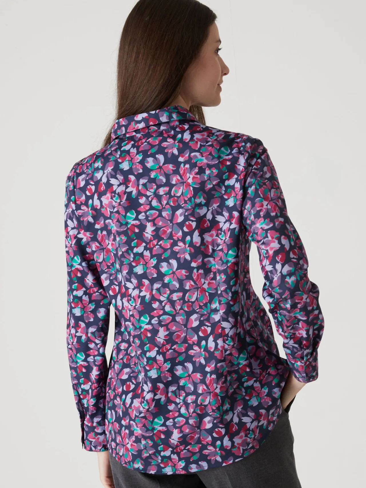 Chemisier effet plastron manches longues