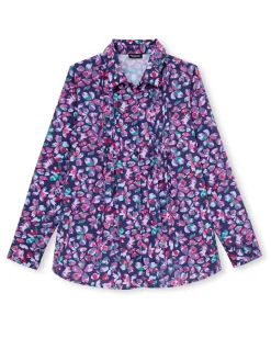 Chemisier effet plastron manches longues