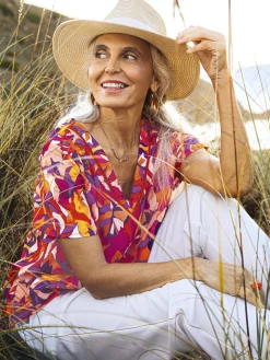 Chemisier encolure smockée