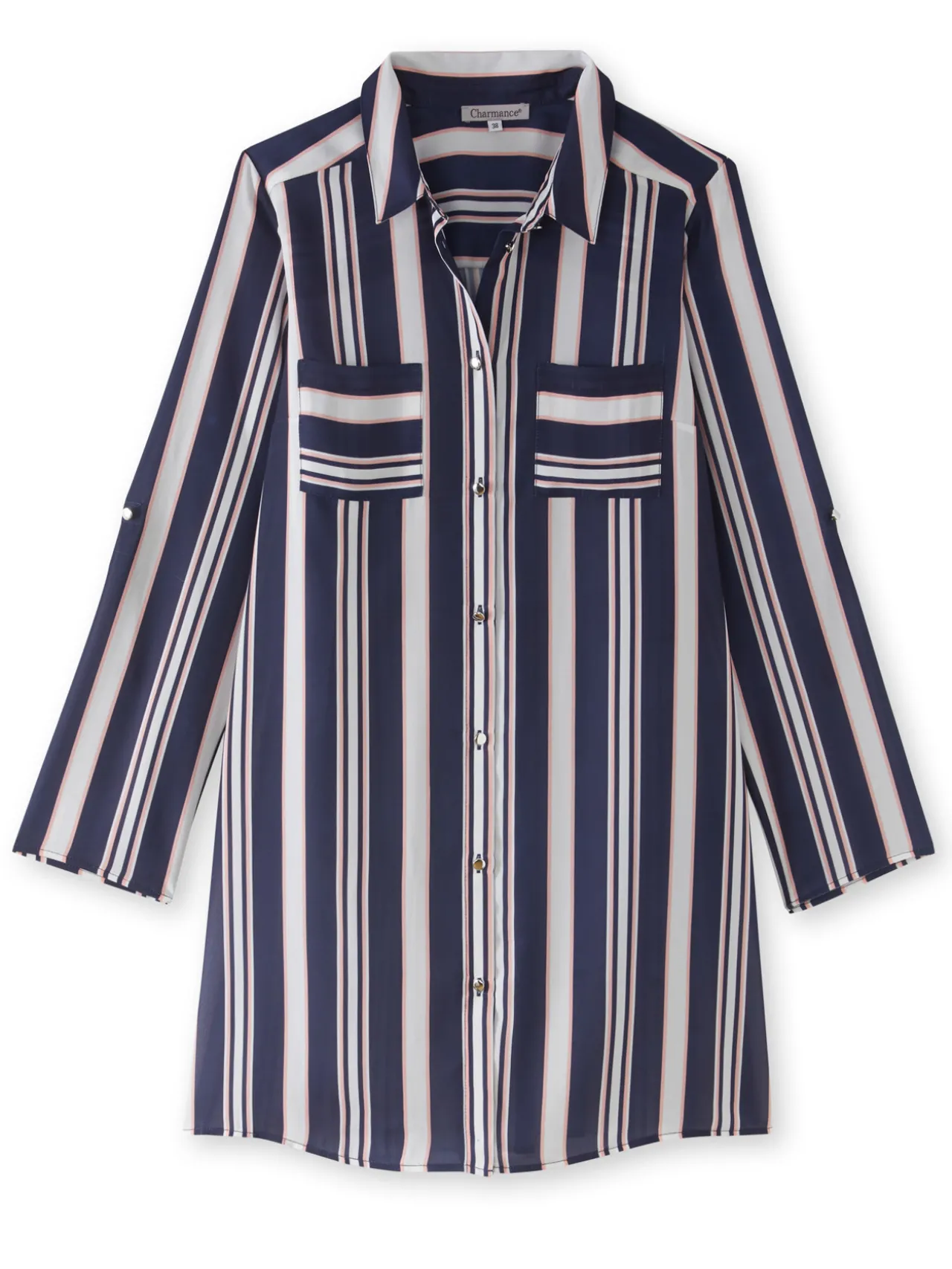 Chemisier fluide long. 85 cm