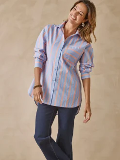 Chemisier long pur coton