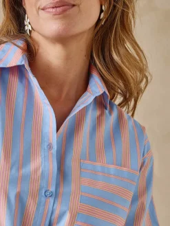 Chemisier long pur coton