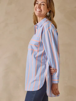 Chemisier long pur coton