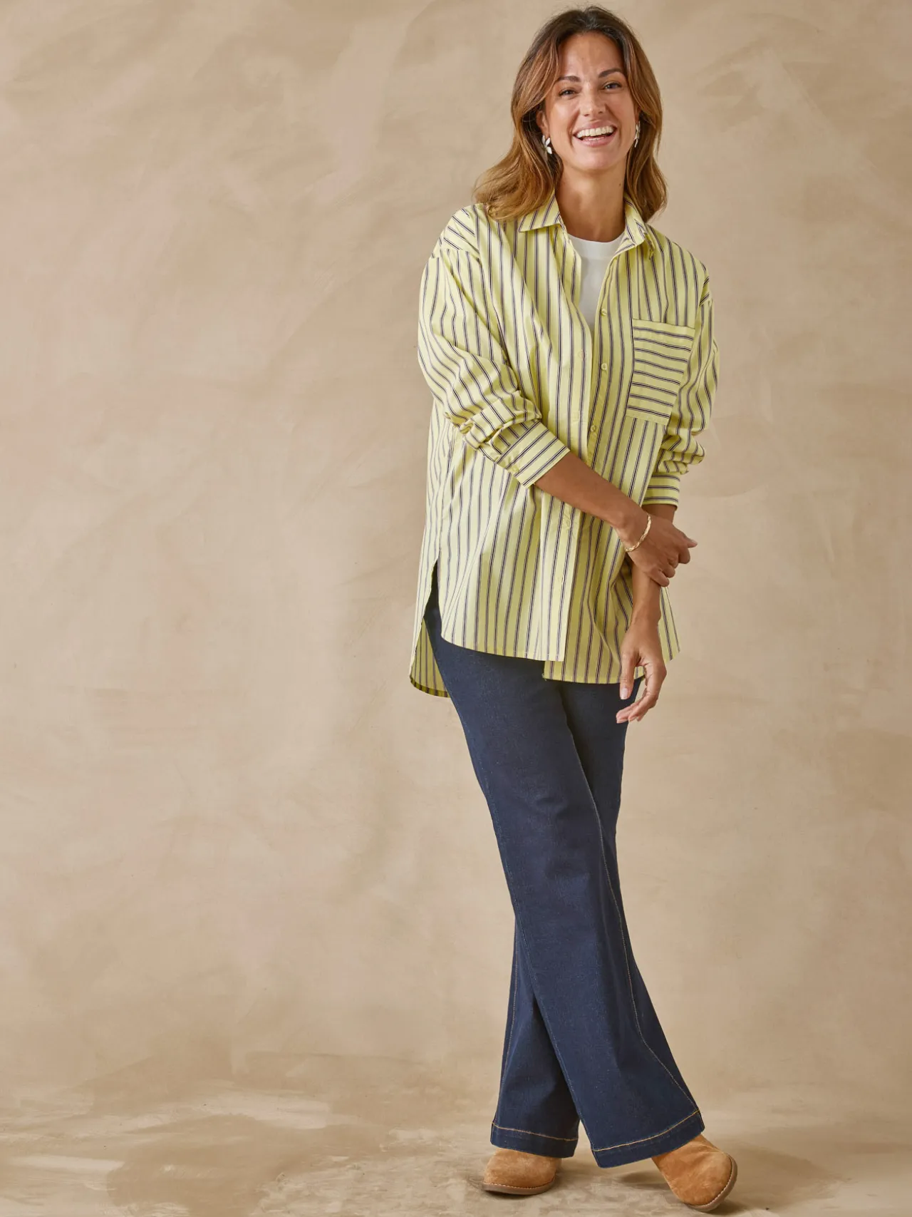 Chemisier long pur coton