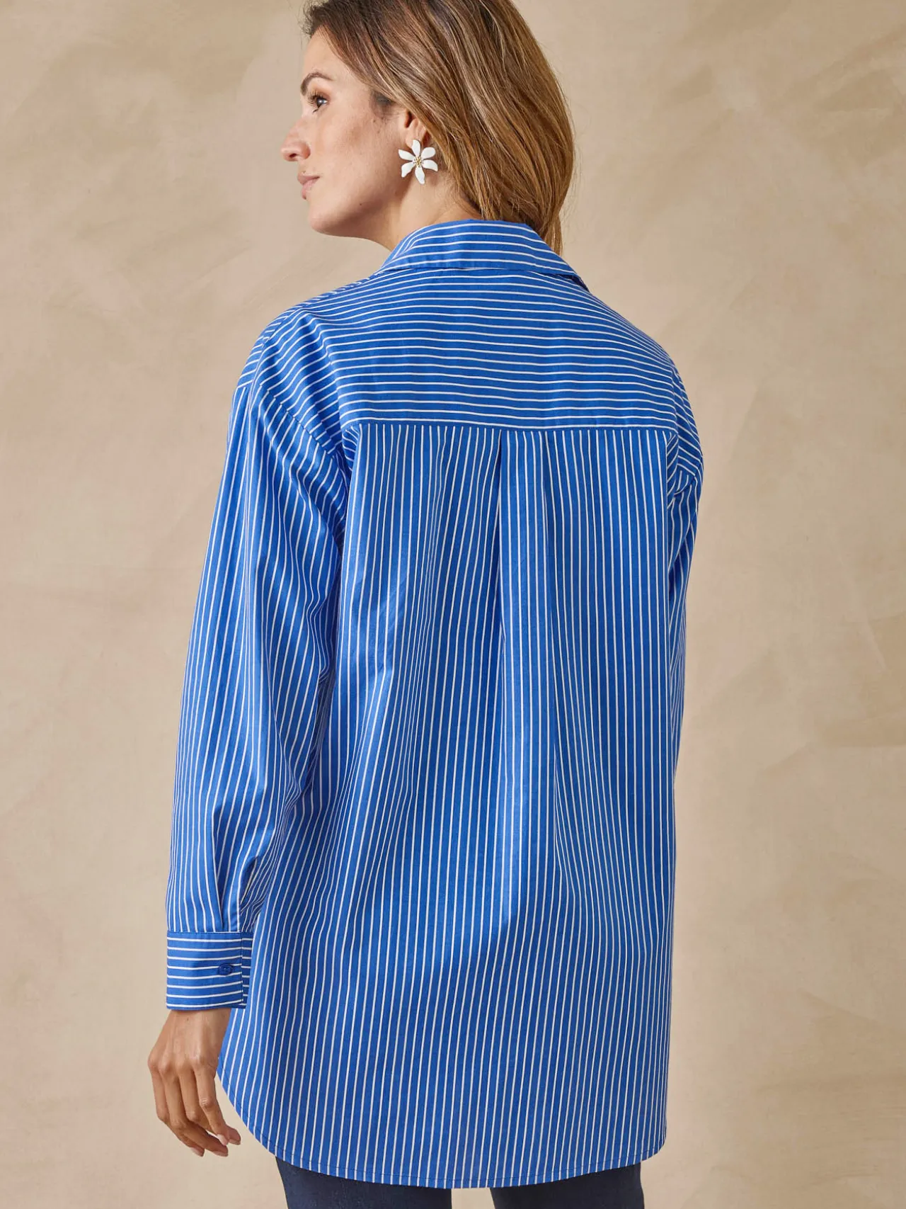 Chemisier long pur coton