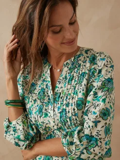 Chemisier tunique à petits plis