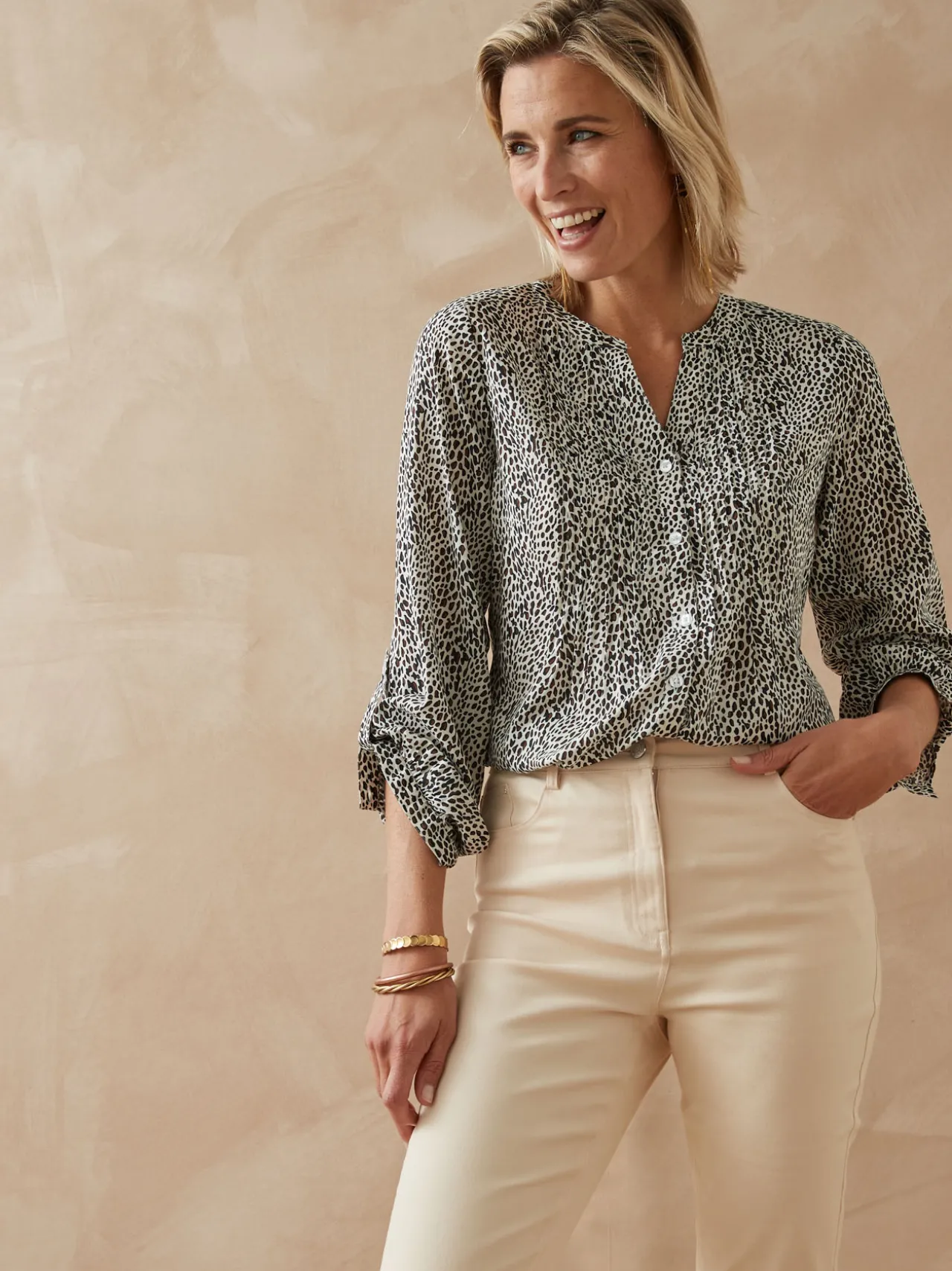 Chemisier tunique à petits plis