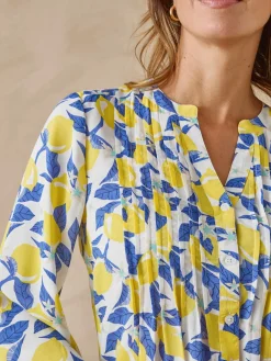 Chemisier tunique à petits plis