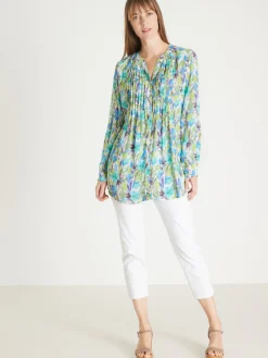 Chemisier tunique à petits plis