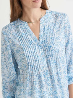 Chemisier tunique à petits plis