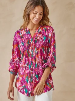 Chemisier tunique à petits plis